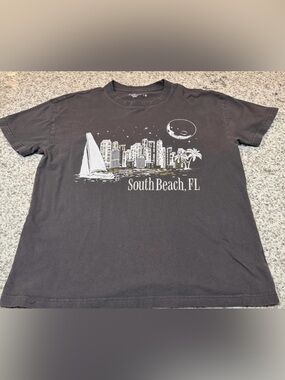 Abercrombie & Fitch South Beach FL Shirt Soft A&F Tee, Dark Grey, Size Large